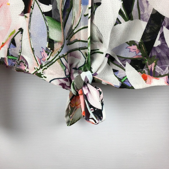Johanne Beck Button Down Boxy Floral Blouse, Sz. S - Picture 4 of 6